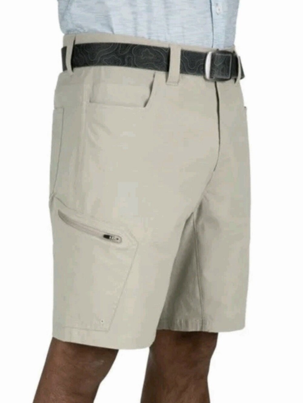 Simms Men’s Challenger Fishing 9” Shorts Khaki Beige Men's XL Elastic Adjustable